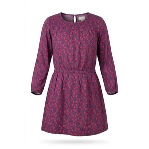 Peek Kids Girls Purple Floral‎ Smocked Long Sleeve Dress XL 10 Cotton